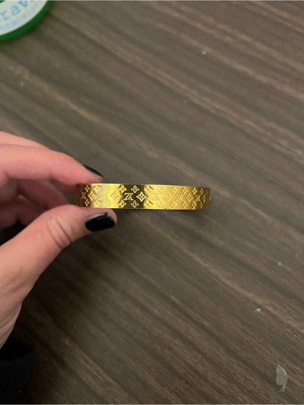 Louis Vuitton Gold Monogram Bangle Bracelet